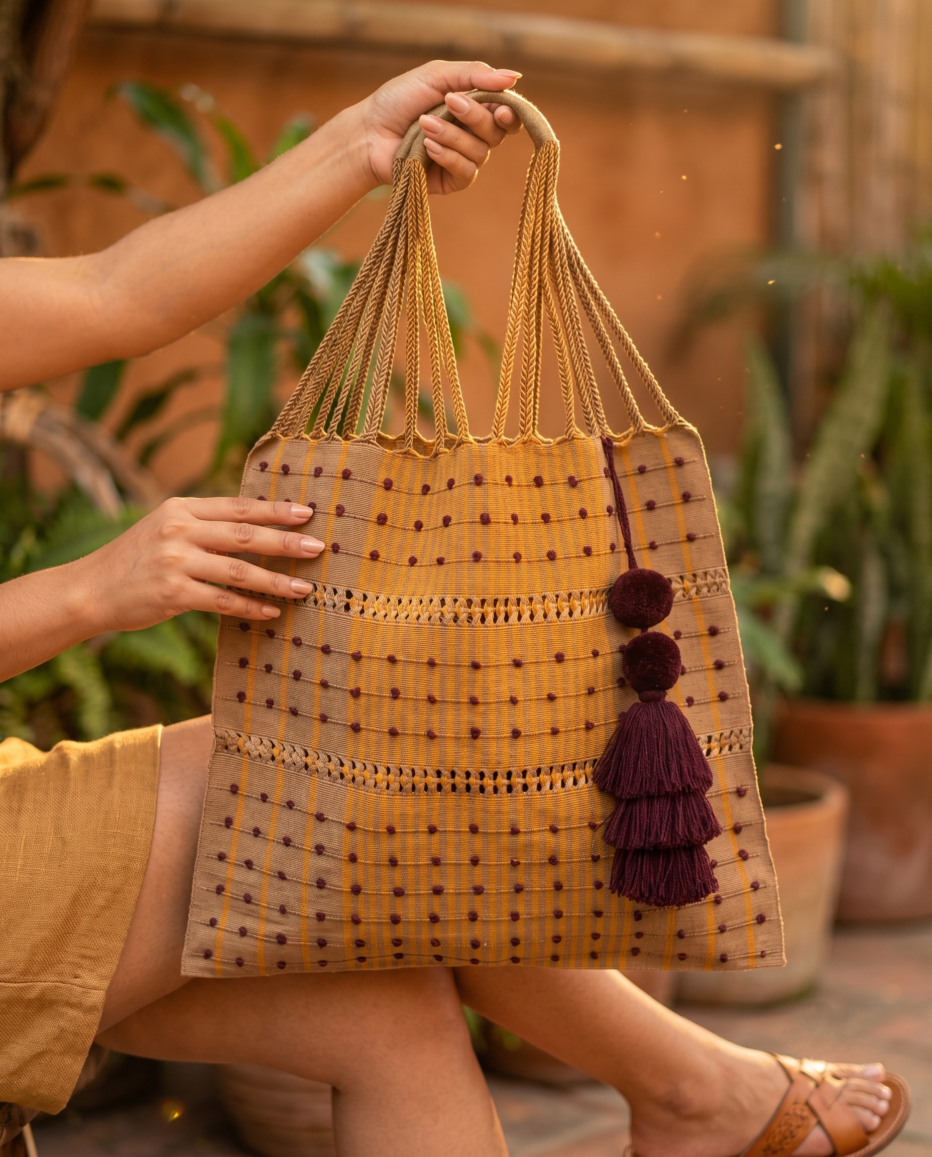 Bolsa Artesanal NUDITO DESHILADO – Edición Exclusiva en Telar de Cintura