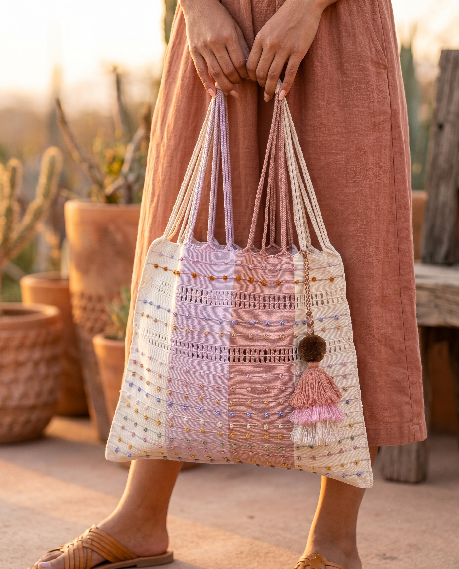 Bolsa Artesanal NUDITO DESHILADO – Edición Exclusiva en Telar de Cintura