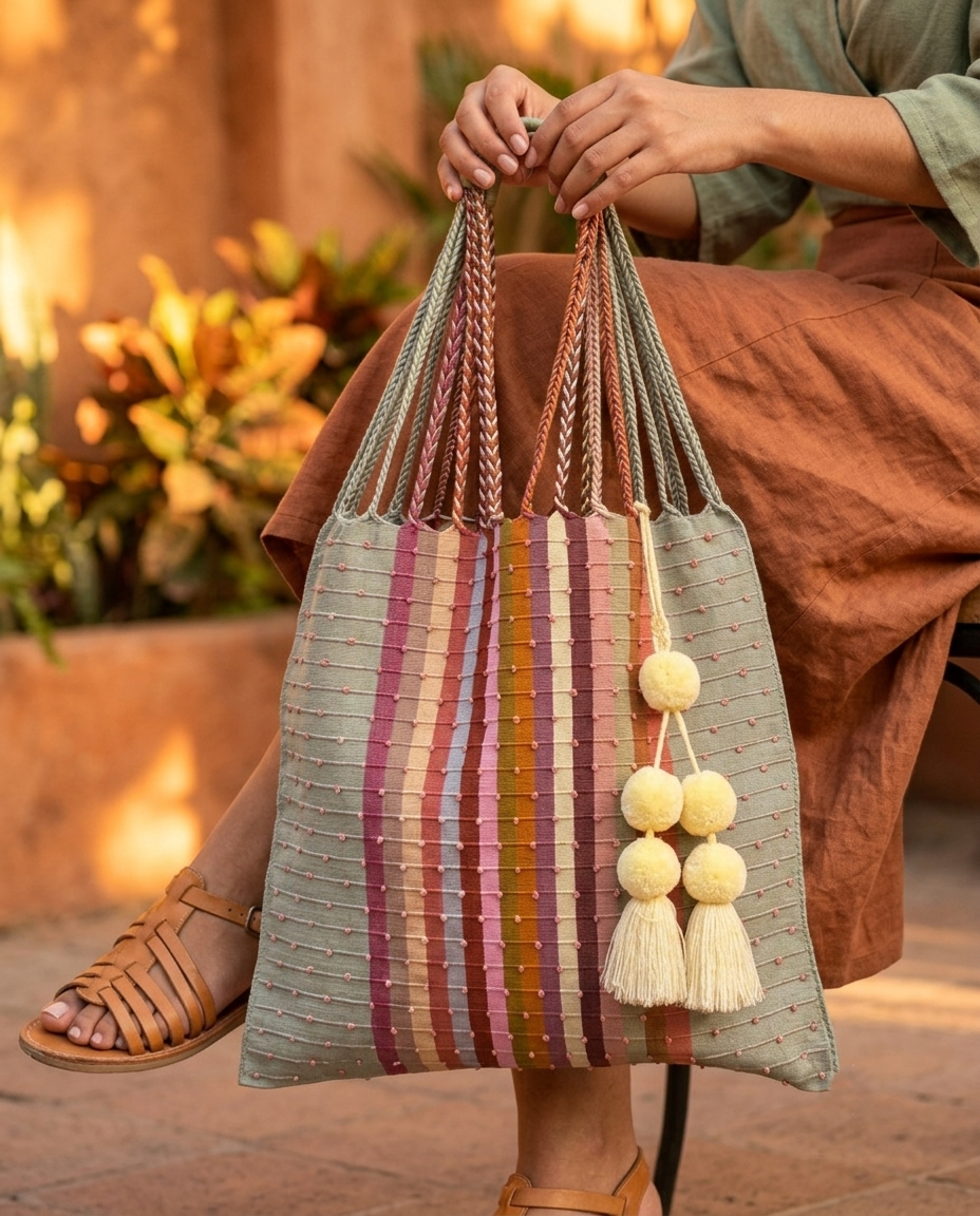 Bolsa Artesanal NUDITO – Edición Exclusiva en Telar de Cintura