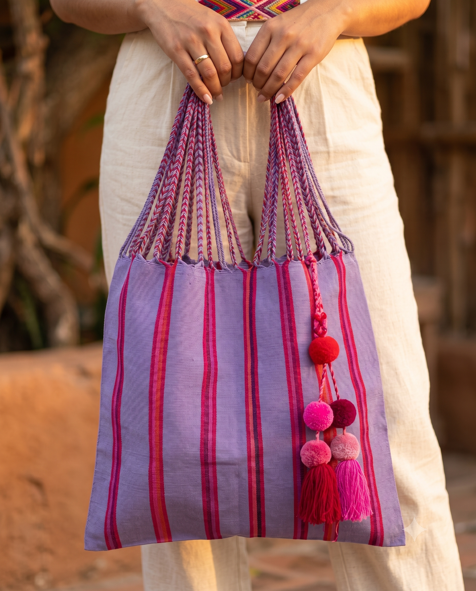 Bolsa Artesanal SAN ANDRÉS – Diseño en Telar de Cintura